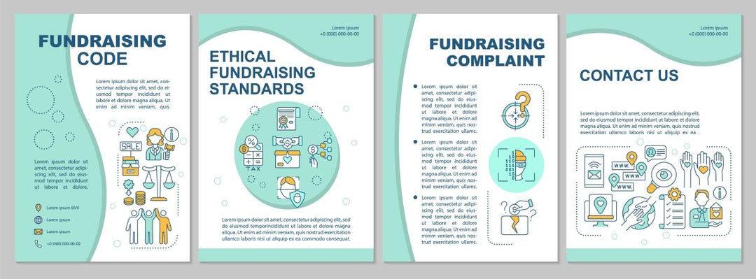 Fundraising brochure template set