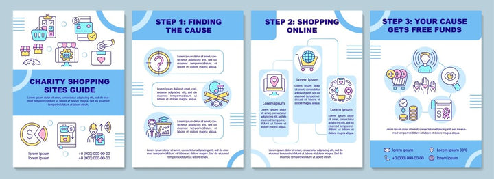 Fundraising brochure template set