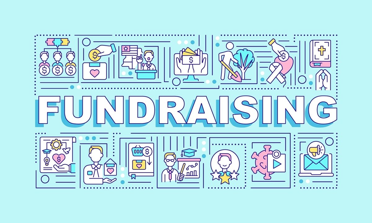 Fundraising word concepts banners