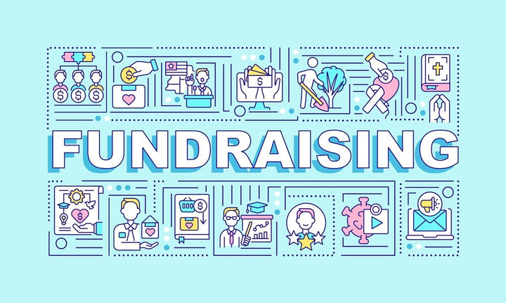 Fundraising word concepts banners