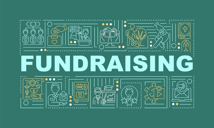 Fundraising word concepts banners