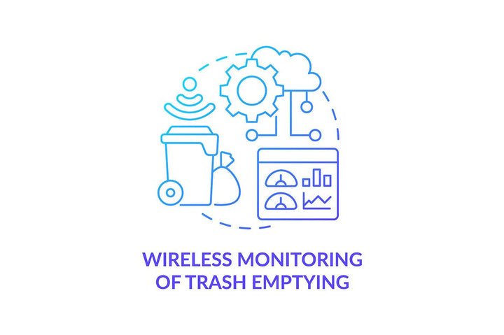 Garbage recycling trends concept icons bundle