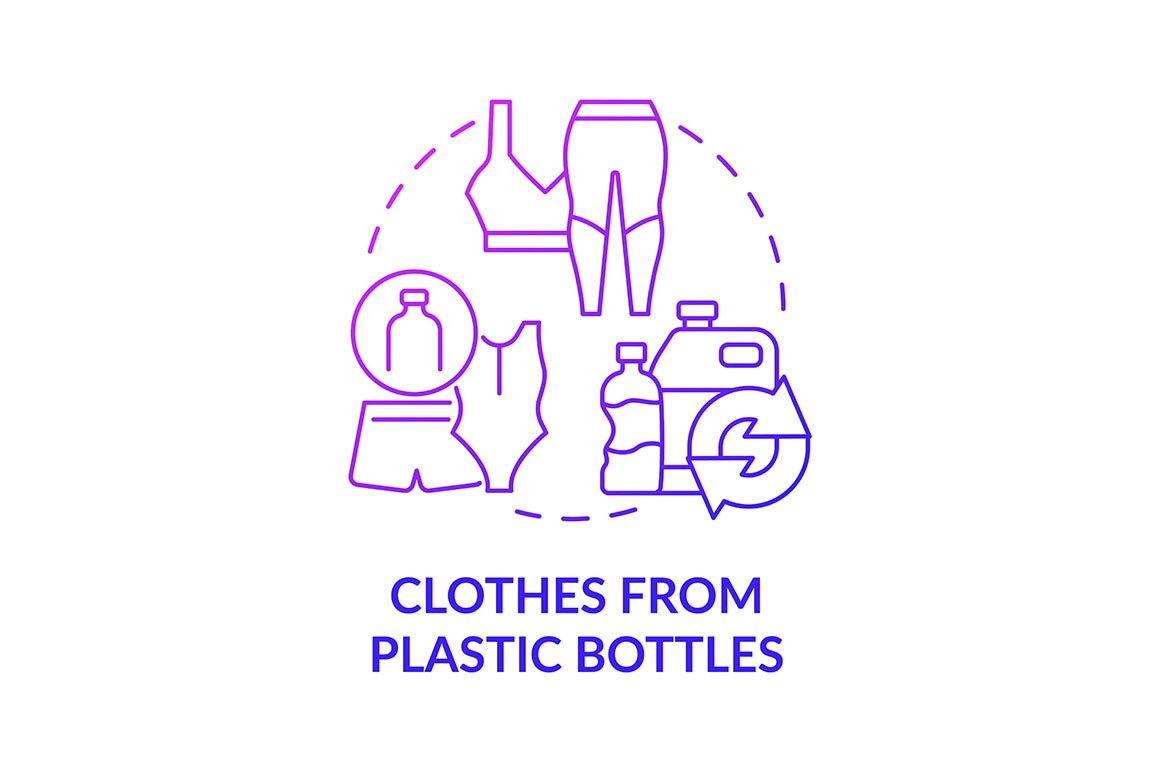 Garbage recycling trends concept icons bundle
