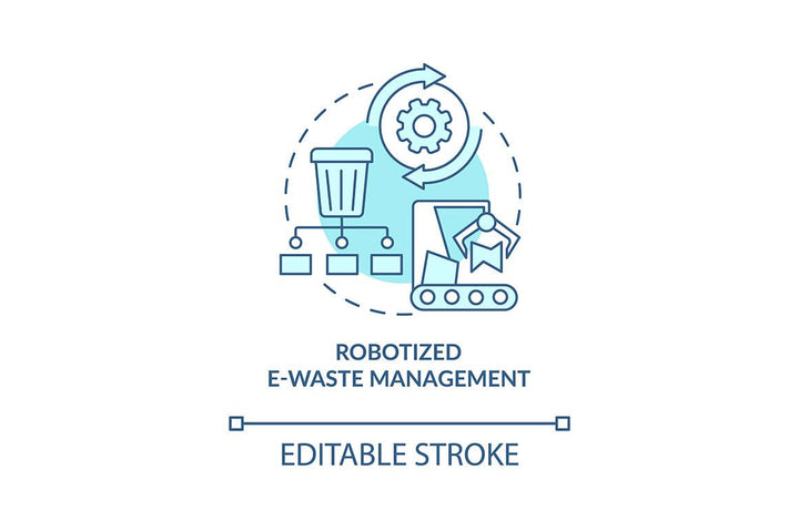 Garbage recycling trends concept icons bundle