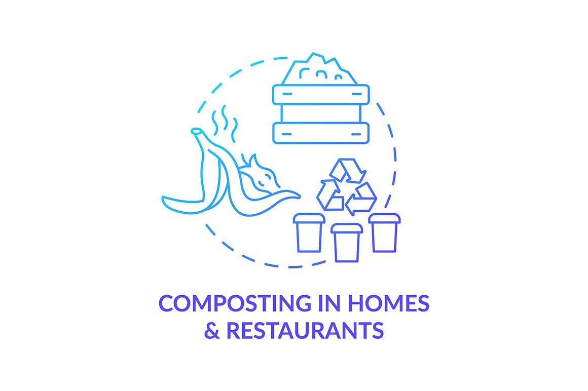 Garbage recycling trends concept icons bundle