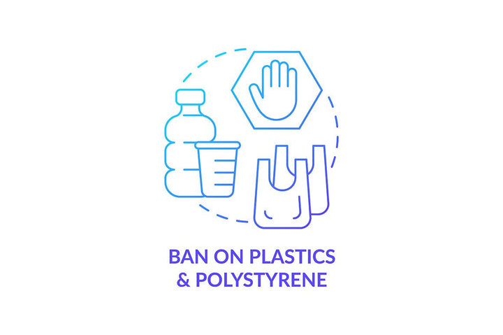 Garbage recycling trends concept icons bundle