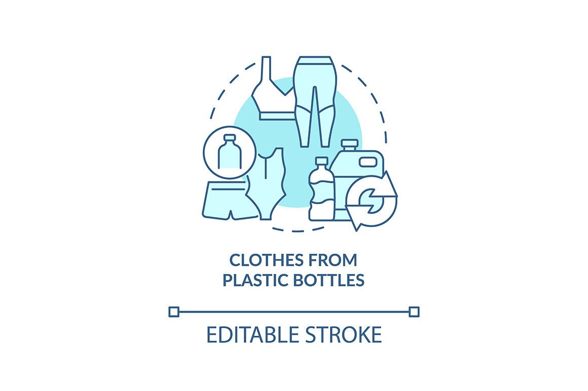 Garbage recycling trends concept icons bundle