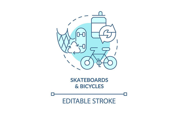 Garbage recycling trends concept icons bundle