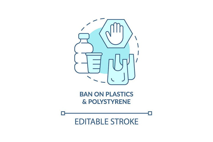 Garbage recycling trends concept icons bundle