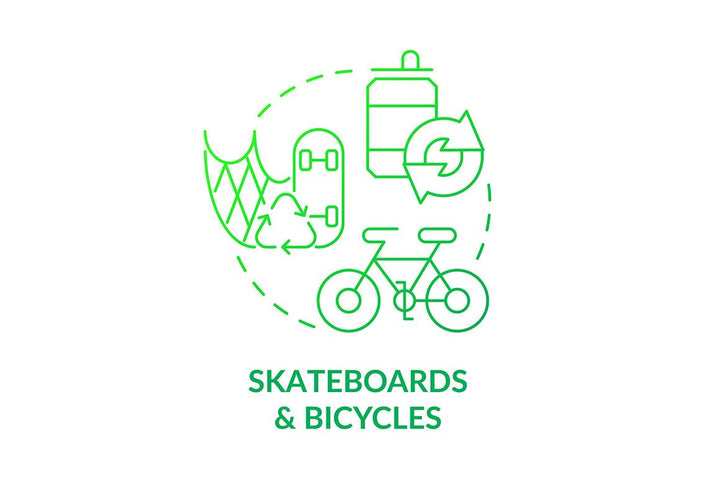 Garbage recycling trends concept icons bundle