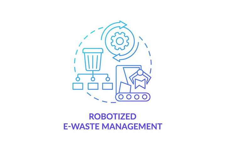 Garbage recycling trends concept icons bundle