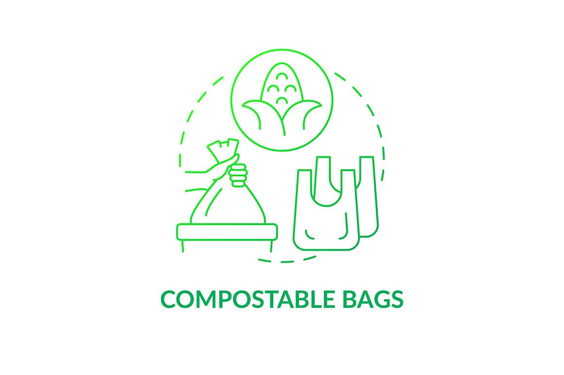 Garbage recycling trends concept icons bundle
