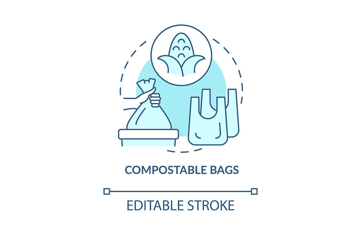 Garbage recycling trends concept icons bundle