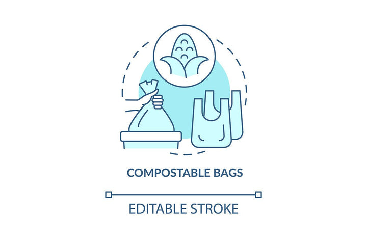Garbage recycling trends concept icons bundle
