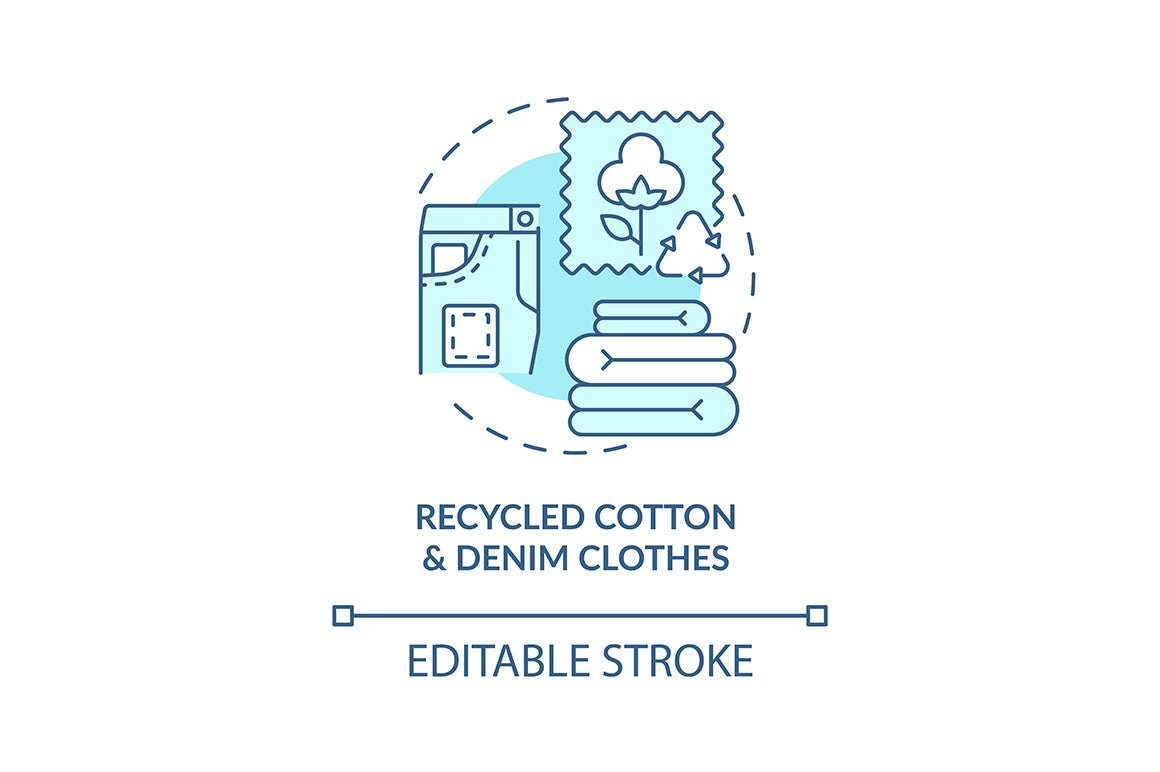 Garbage recycling trends concept icons bundle