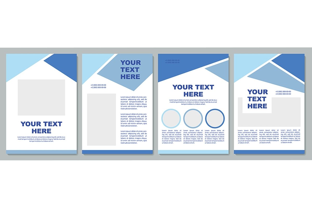 Geometric universal brochure template set