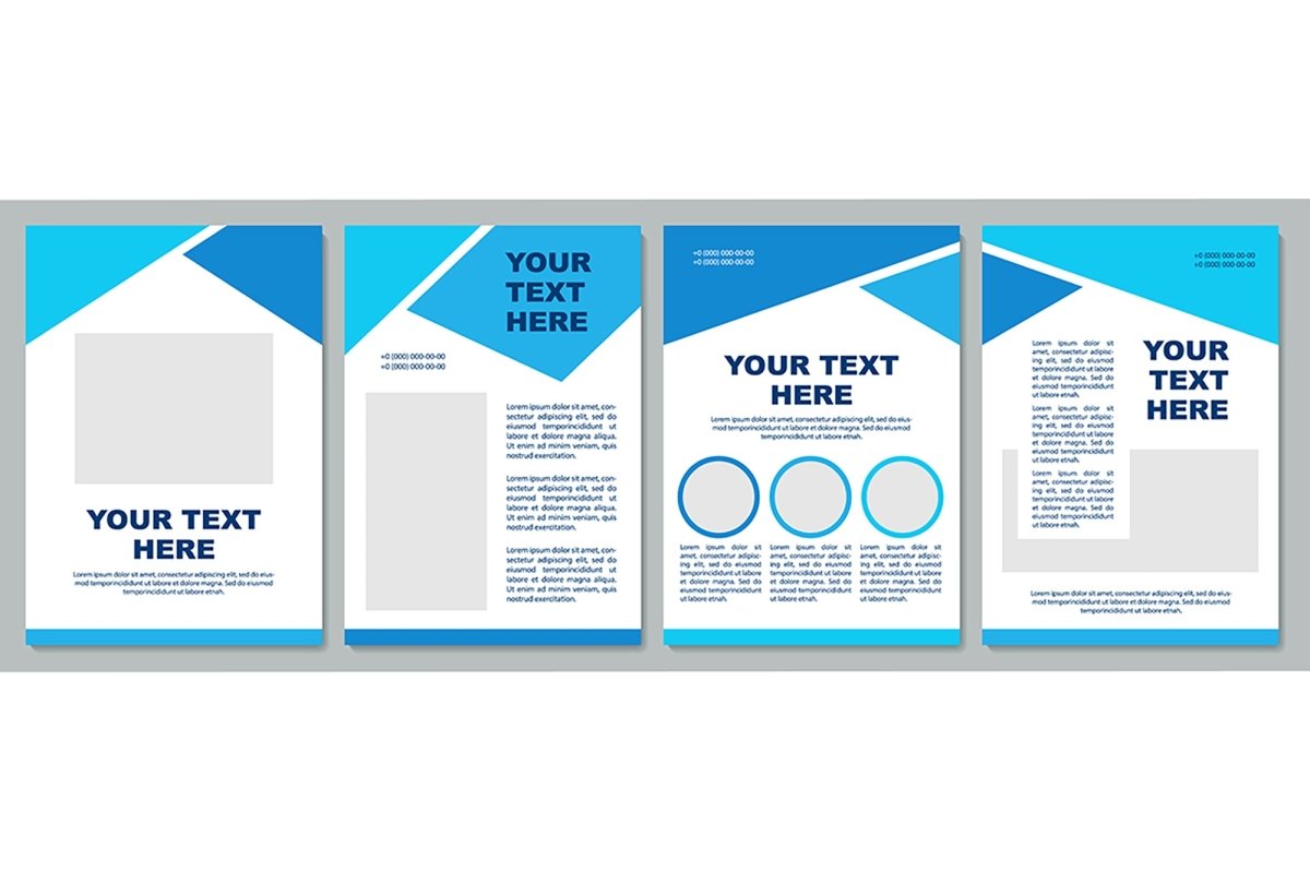 Geometric universal brochure template set