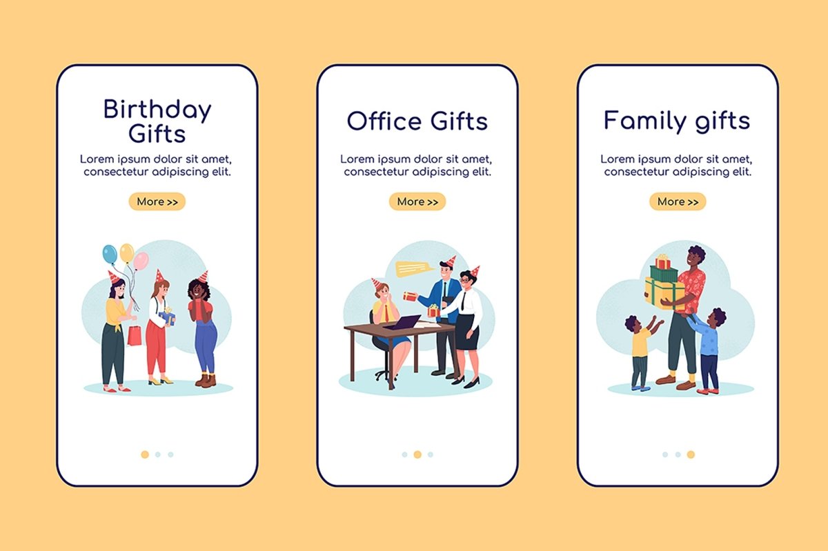 Gifts for any occasion vector template set