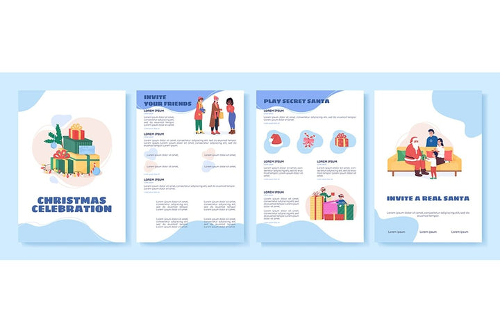 Gifts for any occasion vector template set