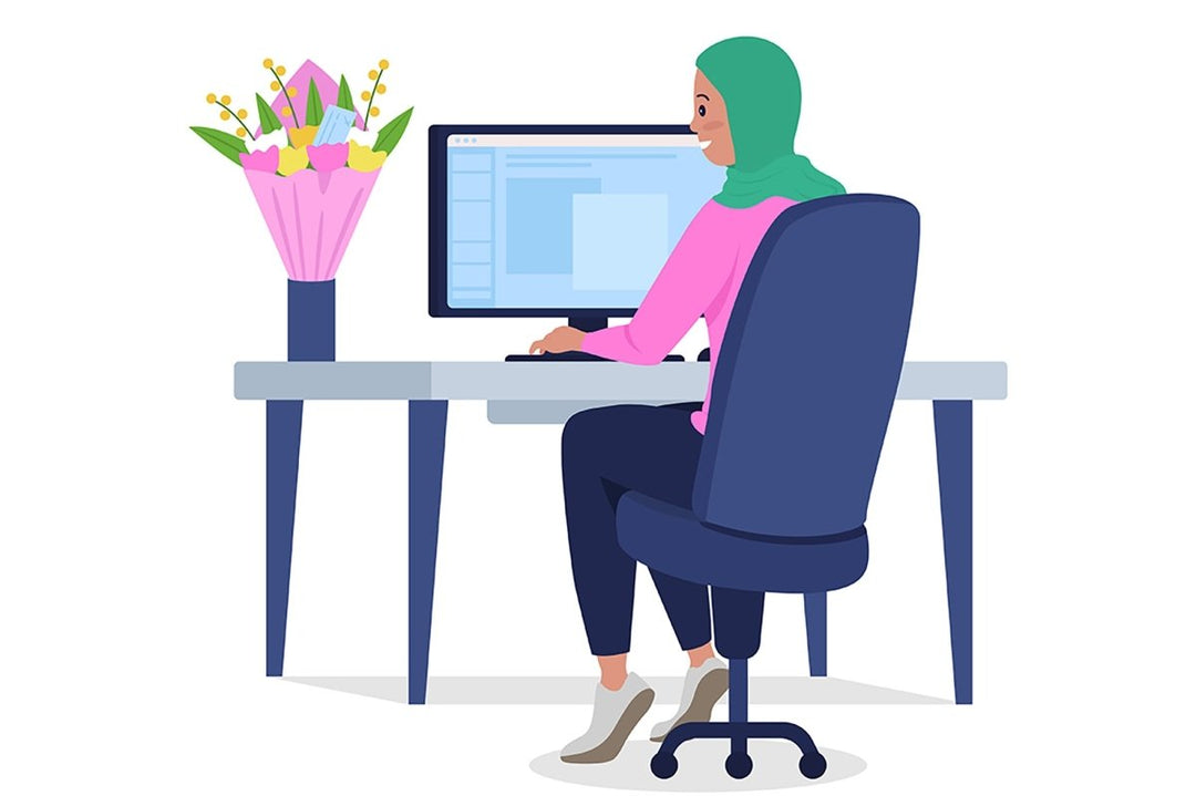 Giving and receiving bouquet semi flat color vector character set