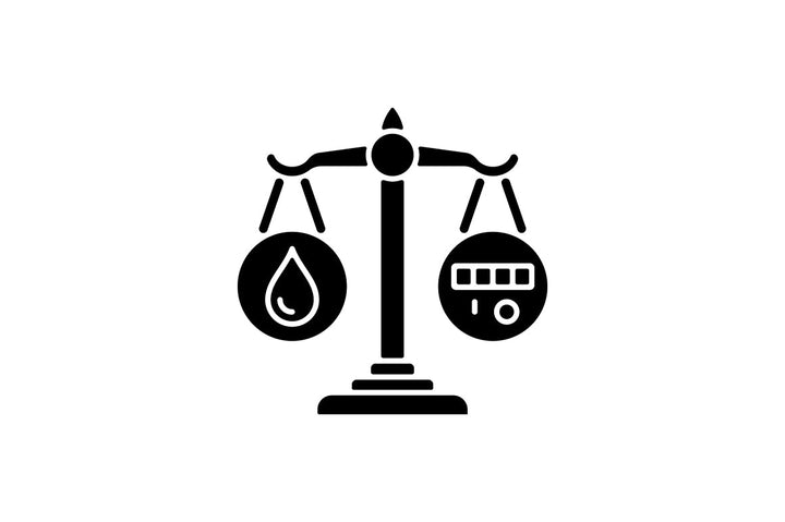 Global water crisis black glyph icons set on white space