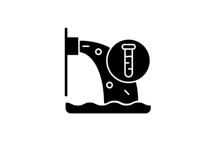 Global water crisis black glyph icons set on white space