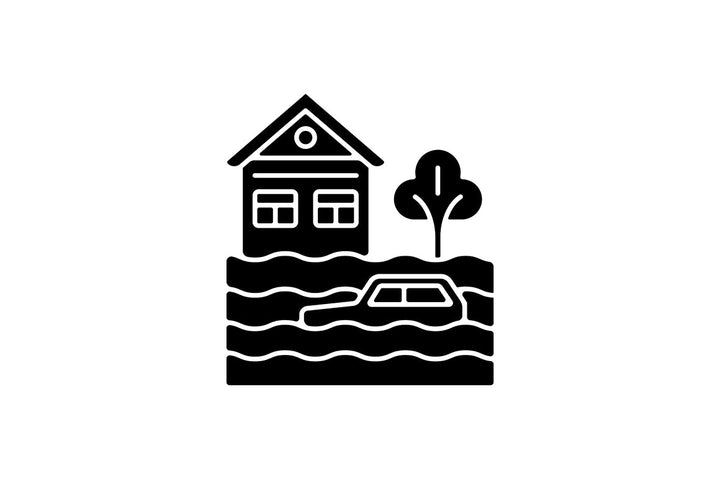 Global water crisis black glyph icons set on white space