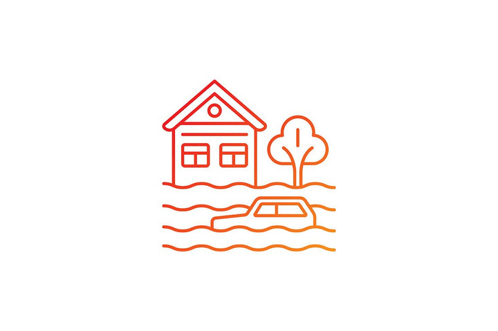 Global water crisis gradient linear vector icons set