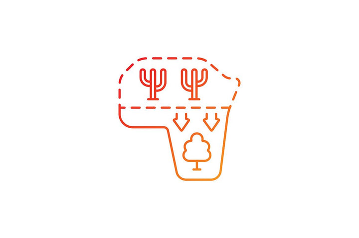 Global water crisis gradient linear vector icons set