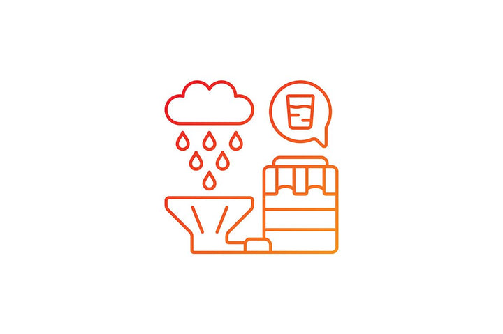 Global water crisis gradient linear vector icons set