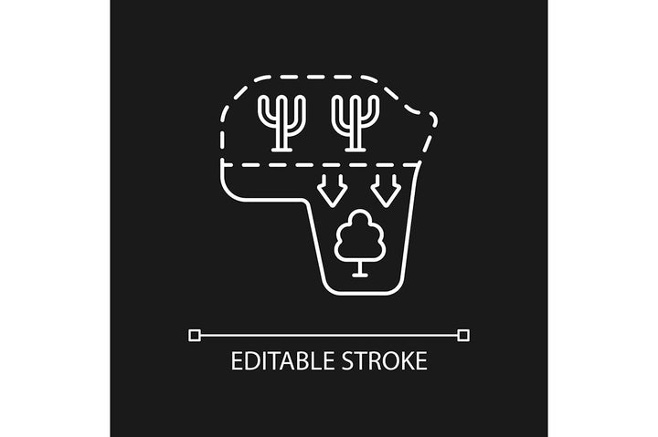 Global water crisis linear icons set for dark and light mode
