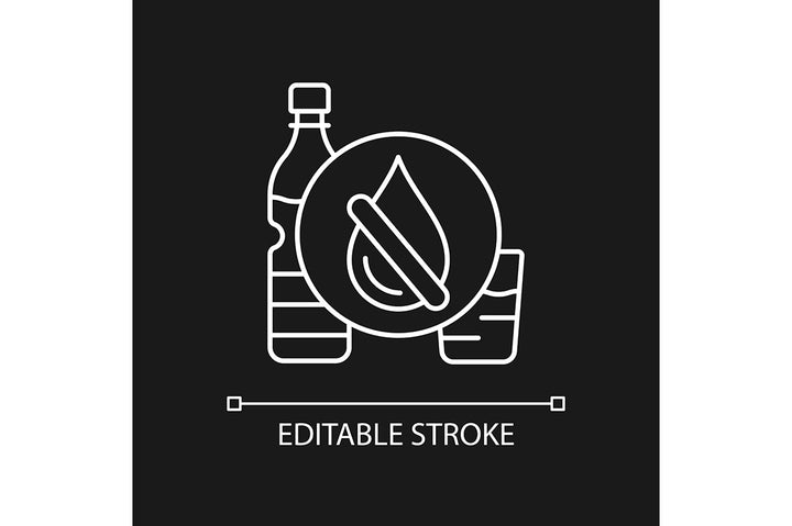 Global water crisis linear icons set for dark and light mode