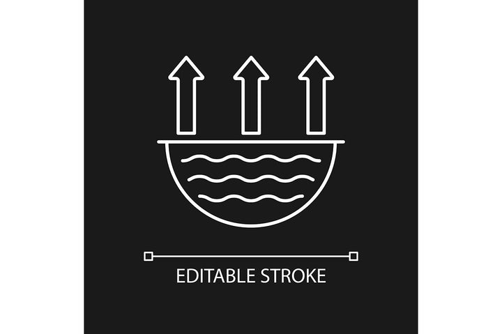Global water crisis linear icons set for dark and light mode