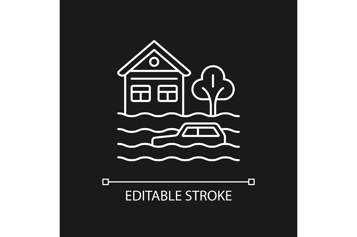 Global water crisis linear icons set for dark and light mode