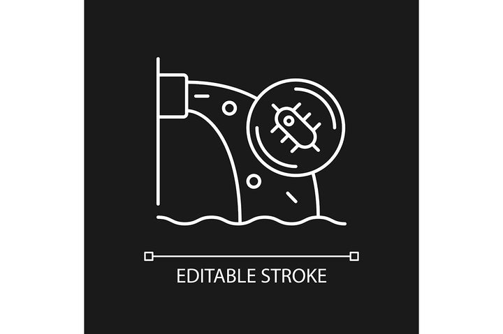 Global water crisis linear icons set for dark and light mode