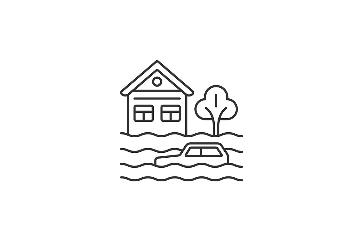 Global water crisis linear icons set for dark and light mode