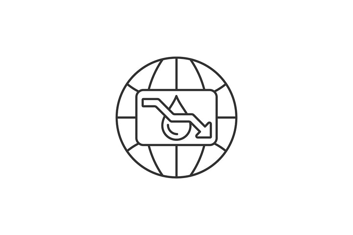 Global water crisis linear icons set for dark and light mode