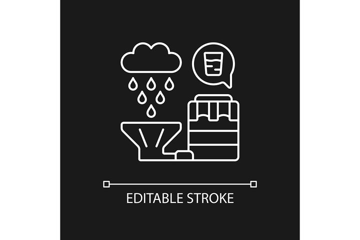 Global water crisis linear icons set for dark and light mode