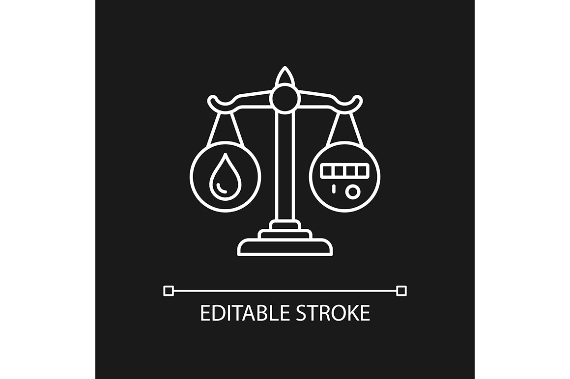 Global water crisis linear icons set for dark and light mode