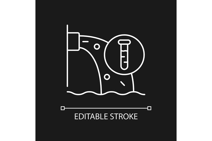 Global water crisis linear icons set for dark and light mode