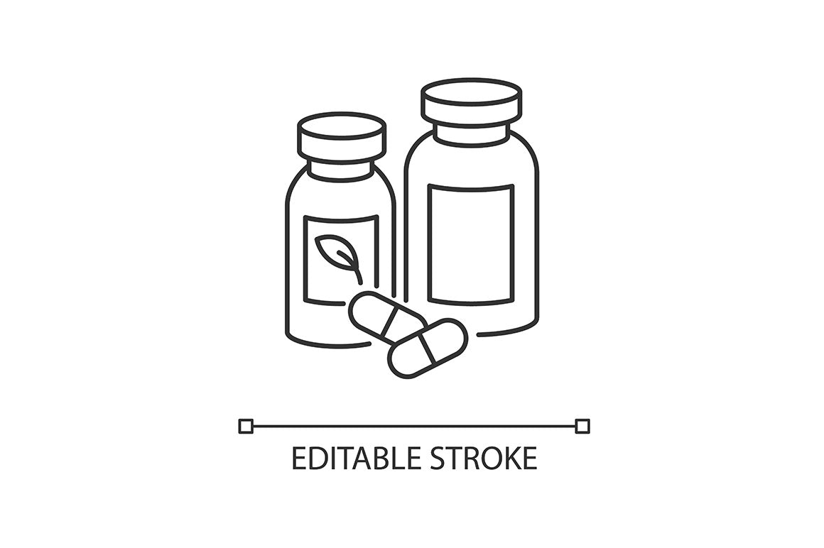 Groceries category pixel perfect linear icons set