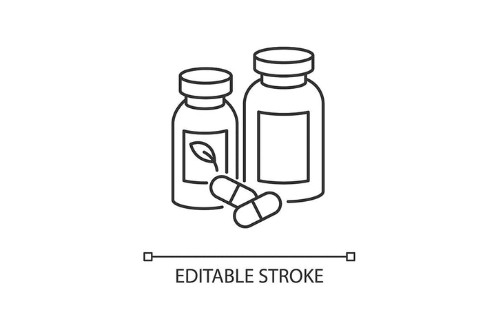 Groceries category pixel perfect linear icons set