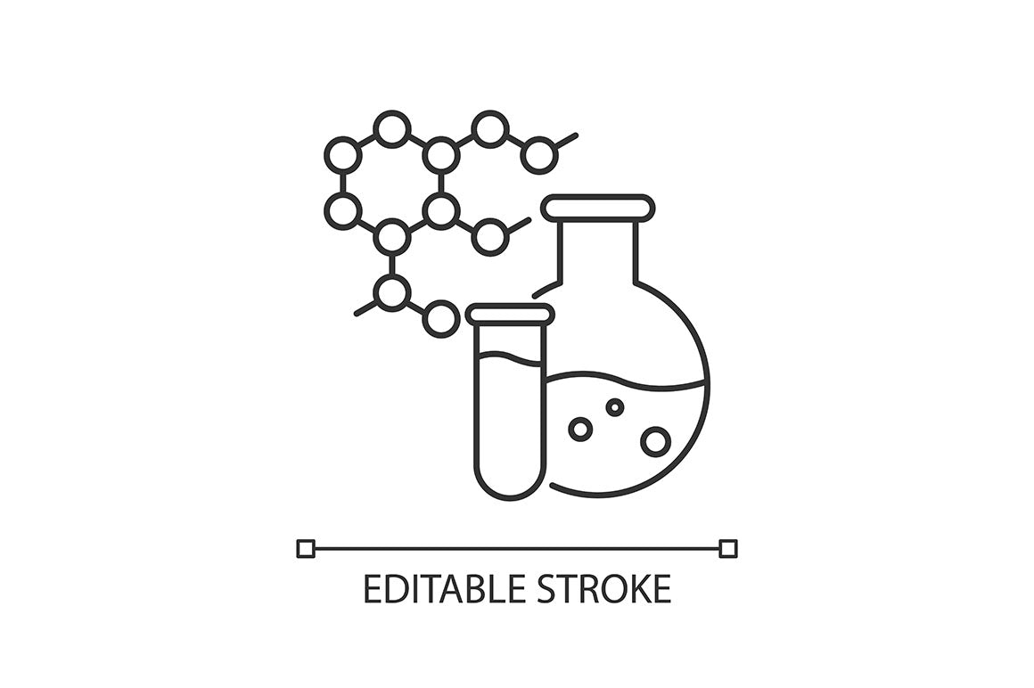 Hair loss pixel perfect linear icons set