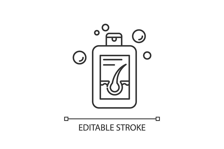 Hair loss pixel perfect linear icons set