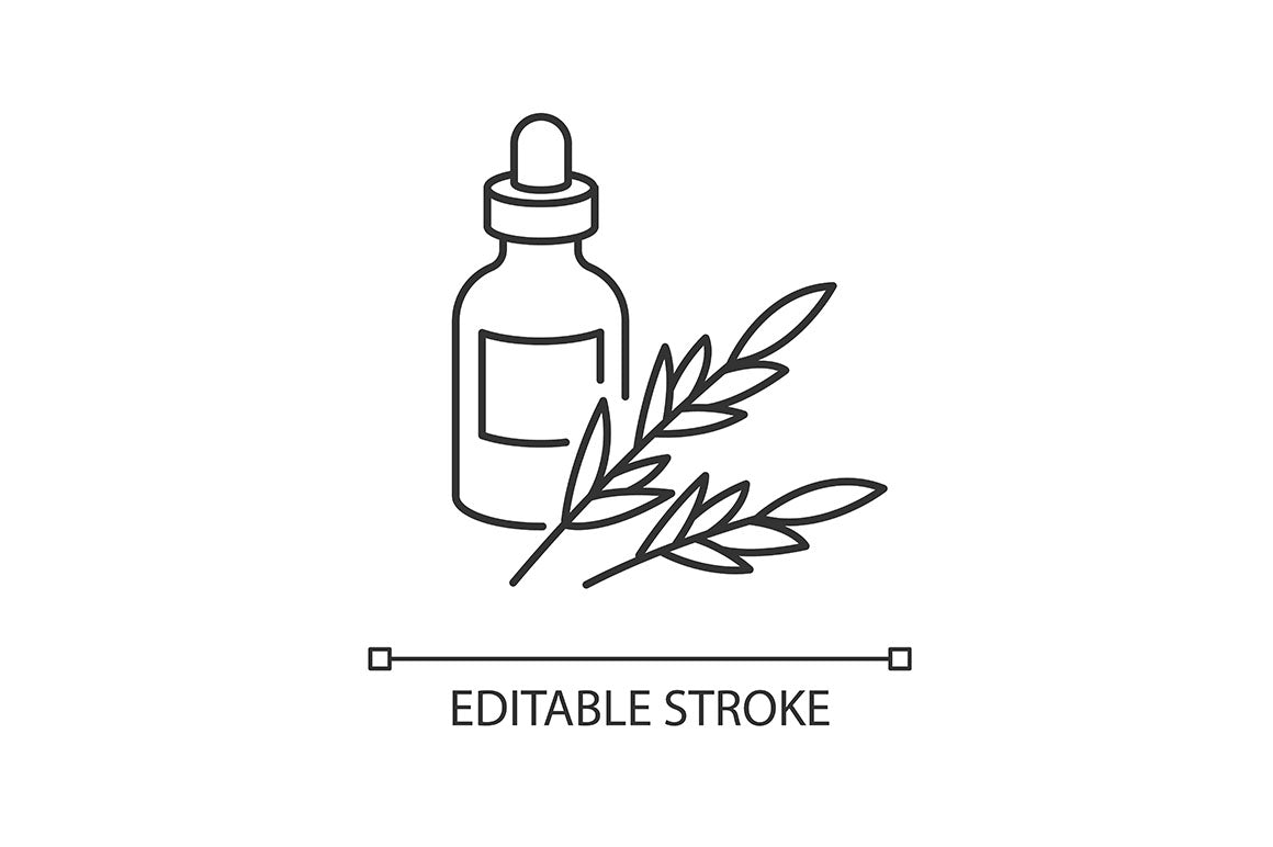Hair oils pixel perfect linear icons set