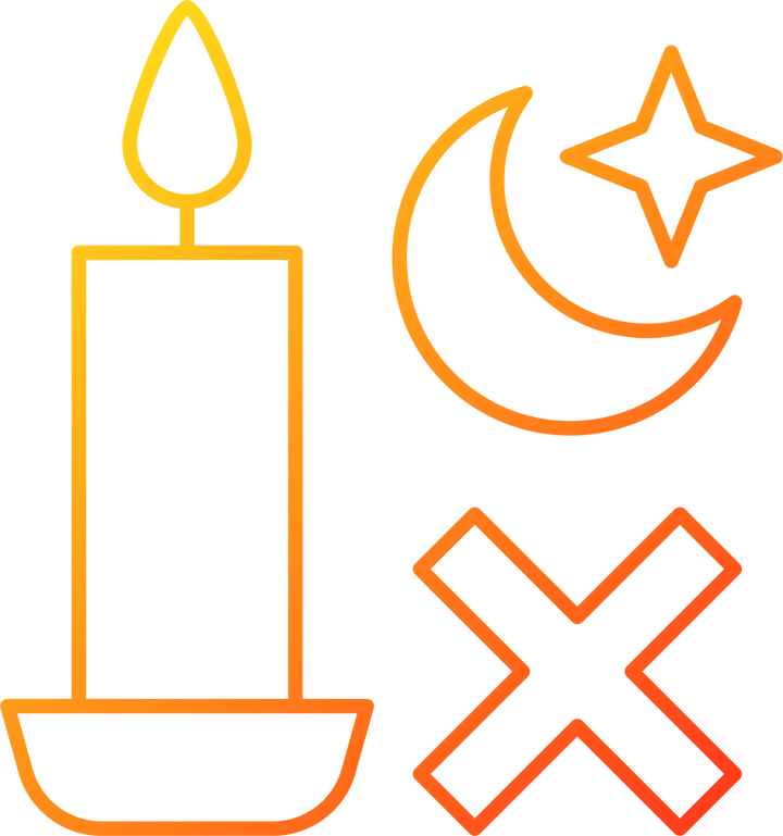 Handmade candles label gradient linear vector manual label icons set