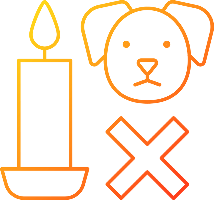 Handmade candles label gradient linear vector manual label icons set