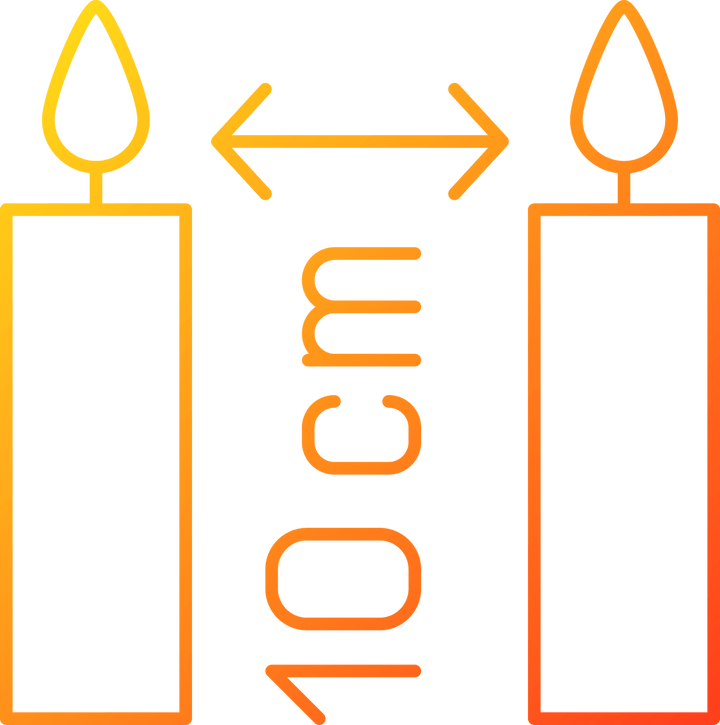 Handmade candles label gradient linear vector manual label icons set