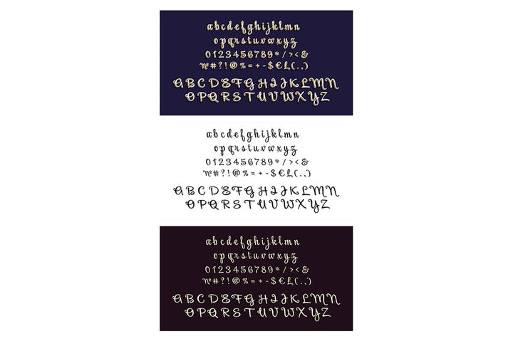 Handwritten modern script alphabet set