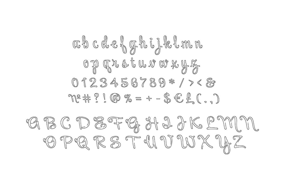 Handwritten script alphabet bundle